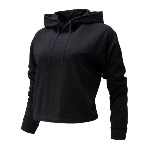 New Balance 93170 Women's Relentless Crop Hoodie - Black (wt93170bk)