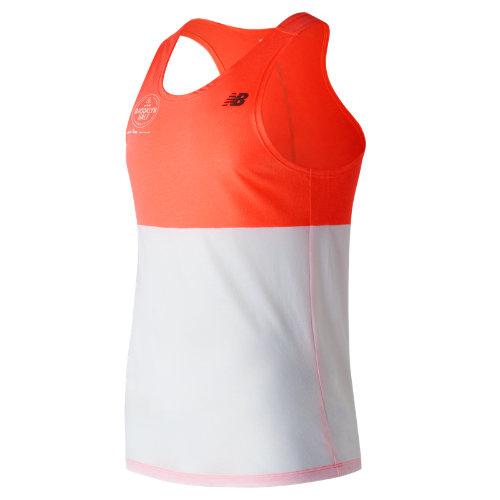 New Balance 71031 Men's Brooklyn Half Breathe Tank - Orange/white (mt71031vsur)