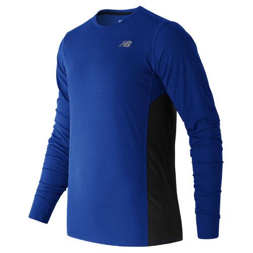 New Balance 53060 Men's Accelerate Long Sleeve - Blue/black (mt53060mib)