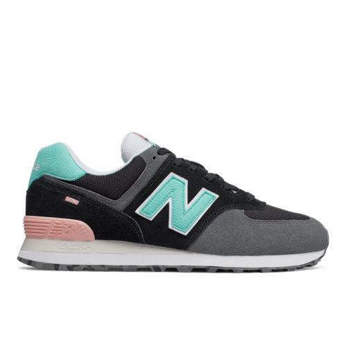 New Balance 574 Marbled Street Men's 574 Shoes - Black/blue (ml574ujc)