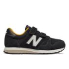 New Balance 520 Hook And Loop Kids Grade School Lifestyle Shoes - Black/yellow (ka520byy)