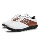 New Balance Minimus Lx Golf Men's Golf Shoes - White/brown (nbg1002wbr)