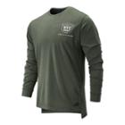 New Balance 91049 Men's Nyc Half R.w.t Long Sleeve Heather Tech Tee - Green (mt91049cslg)