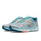 New Balance 880v4 Women's Neutral Cushioning Shoes - Silver, Blue Atoll, Coral (w880wo4)