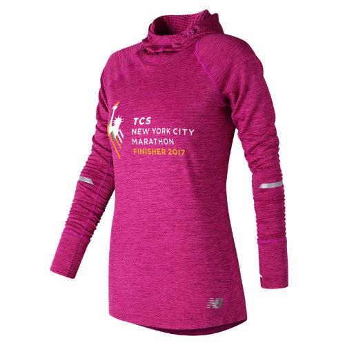 New Balance 73220 Women's Nyc Marathon Finisher Nb Heat Hoodie - Pink (wt73220vprh)