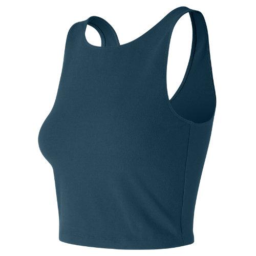 New Balance 91483 Women's Evolve Crop Tank - Blue (wt91483nos)
