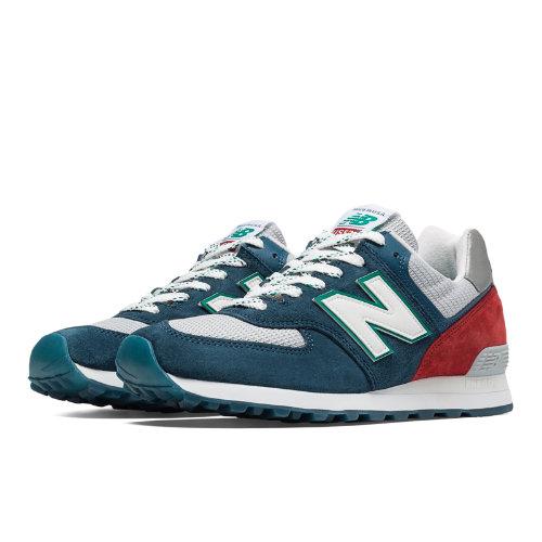 New Balance 574 Connoisseur East Coast Summer Men's Made In Usa Shoes - Blue Jewel/light Grey/red (us574clp)