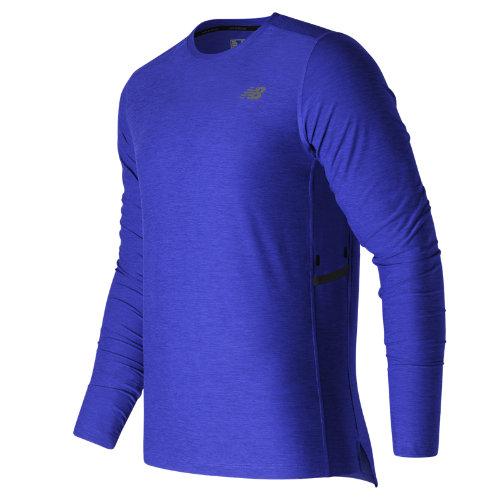 New Balance 63033 Men's N Transit Long Sleeve Top - Blue (mt63033try)