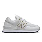 New Balance 574 Women's 574 Shoes - White/gold (wl574lde)