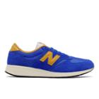 New Balance 420 Re-engineered Suede Men's Sport Style Sneakers Shoes - Blue/yellow (mrl420sv)