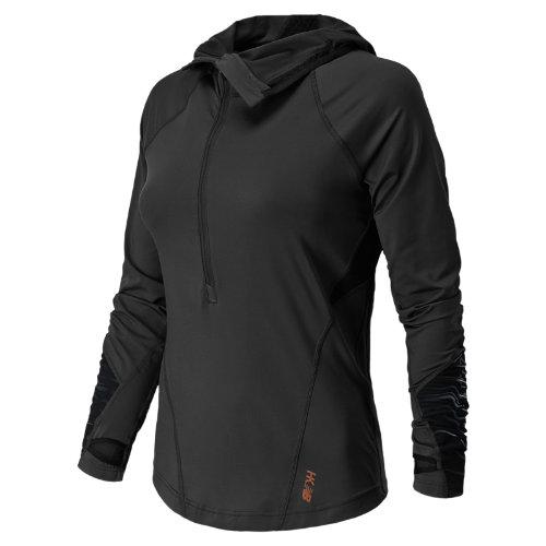 New Balance 4342 Women's Hknb Run Half Zip - Black (wrt4342kbk)