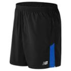 New Balance 53070 Men's Accelerate 7 Inch Short - Black, Bolt (ms53070bct)