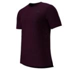 New Balance 53031 Men's Shift Short Sleeve Top - Burgandy Heather (mt53031byh)