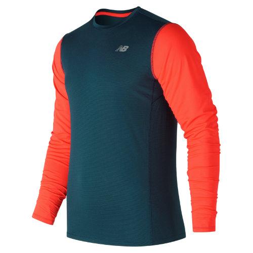 New Balance 53060 Men's Accelerate Long Sleeve - Green/orange (mt53060src)