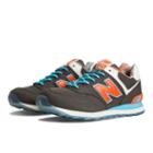 New Balance Island 574 Men's Recently Reduced Shoes - Brown, Light Blue, Orange (ml574ibk)