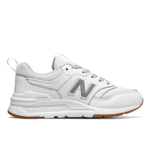 New Balance 997h Kids Grade School Lifestyle Shoes - White/silver (gr997hcn)