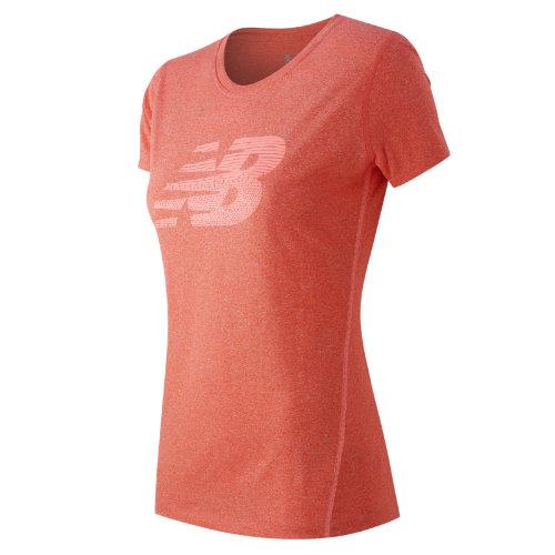 New Balance 53184 Women's Heathered Ss Tee Graphic - Dragonfly Heather (wt53184dfh)