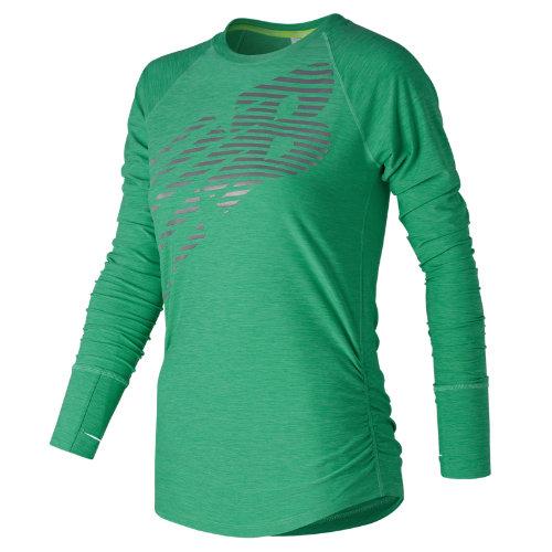 New Balance 71212 Women's Viz Long Sleeve - Green (wt71212vjh)