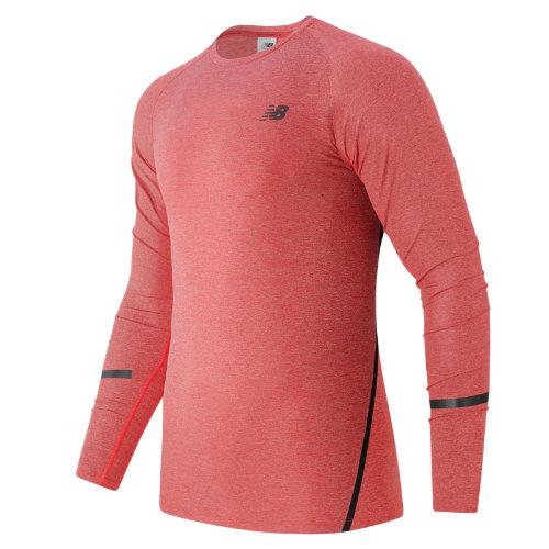 New Balance 61020 Men's Trinamic Long Sleeve Top - Red/black (mt61020amh)