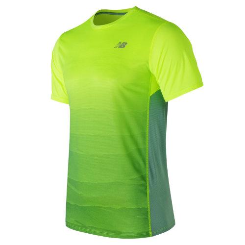 New Balance 71066 Men's Accelerate Graphic Short Sleeve - Yellow/green (mt71066hlp)