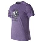 New Balance 71091 Men's Heather Graphic Tee - Purple (mt71091bph)