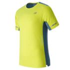 New Balance 63203 Men's Precision Run Short Sleeve - Yellow/blue (mt63203ffy)