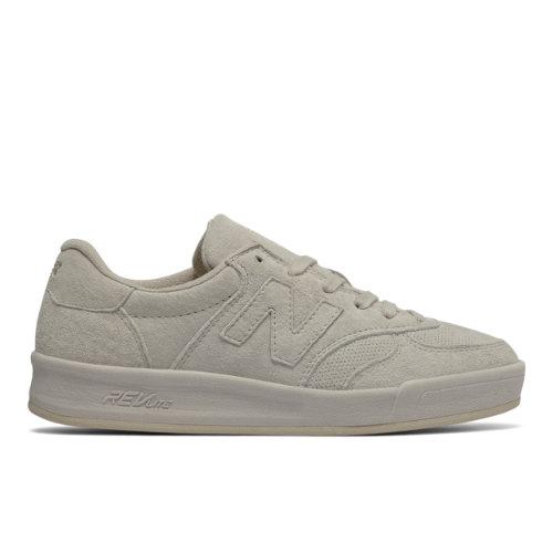 New Balance Suede 300 Women's Court Classics Shoes - Grey/off White (wrt300pm)