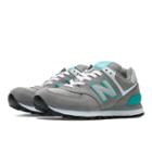 New Balance 574 Women's 574 Shoes - Grey, Teal (wl574sng)