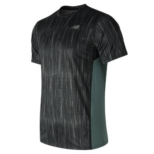 New Balance 71066 Men's Accelerate Graphic Short Sleeve - Green/black (mt71066tpt)