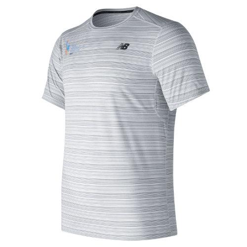 New Balance 73054 Men's Nyc Marathon Fantom Force Short Sleeve Top - White (mt73054vwt)