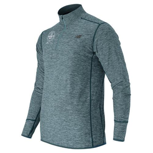 New Balance 53030 Men's Brooklyn Half Transit Qtr Zip - Green (mt53030vsrc)