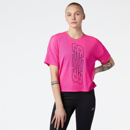 New Balance Women's Achiever Keyhole Back Graphic Tee