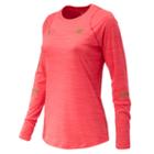 New Balance 73236 Women's Nyc Marathon Seasonless Long Sleeve - Red (wt73236verh)