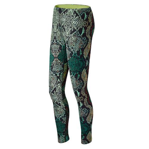 New Balance 5150 Women's Printed Legging - Black, Wasabi, Gold (wfp5150kwap)
