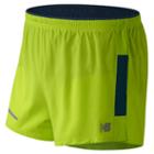 New Balance 61231 Men's Impact 3 Inch Split Short - Yellow/navy (ms61231ffy)