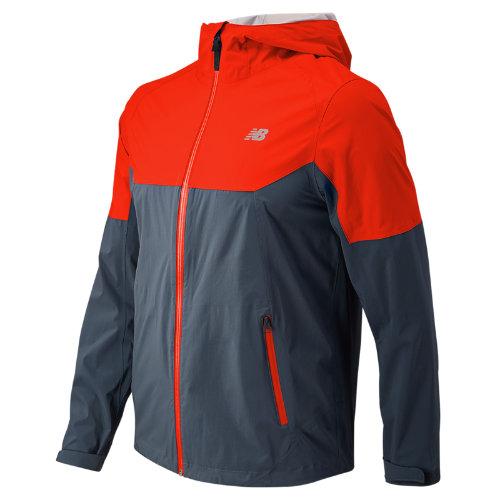 New Balance 53310 Men's Cosmo Proof Jacket - Thunder, Flame (amj53310tfl)