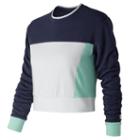 New Balance 91556 Women's Nb Athletics Long Sleeve Crop - Navy/blue/white (wt91556piw)