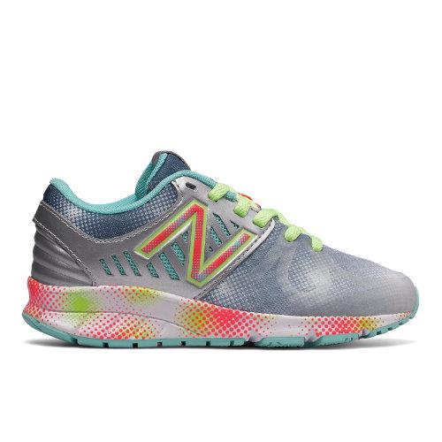 New Balance Electric Rainbow 200 Kids Grade School Running Shoes - Grey/white (kj200pmg)