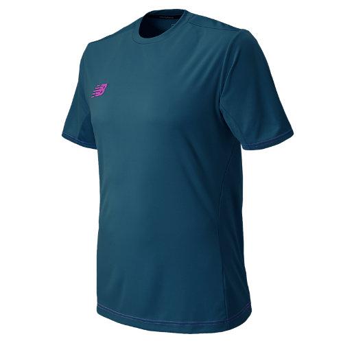 New Balance 623 Men's Tech Training Best Ss Jersey - Baltic, Deep Orchid (wstm623blt)