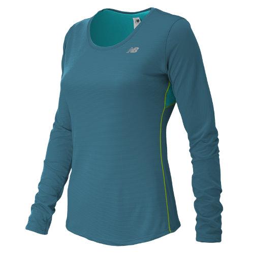 New Balance 53142 Women's Accelerate Long Sleeve - Deep Water, Sea Glass (wt53142dws)