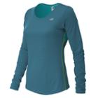 New Balance 53142 Women's Accelerate Long Sleeve - Deep Water, Sea Glass (wt53142dws)