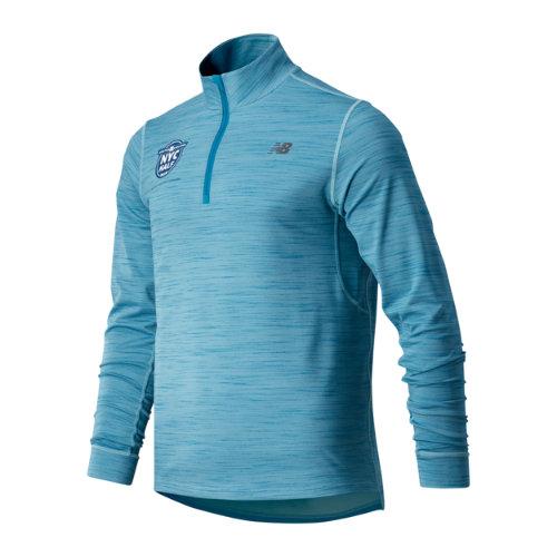 New Balance 91121 Men's United Airlines Half Anticipate 2.0 Quarter Zip - Blue (mt91121cblf)