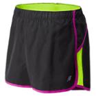 New Balance 2338 Women's Momentum 3 Inch Short - Black, Poisonberry (wrs2338bpy)