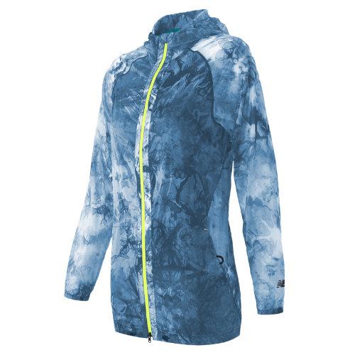 New Balance 53450 Women's Print Woven Packable Jacket - Deep Water (wj53450dpw)