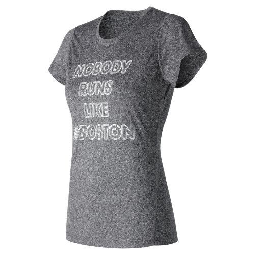 New Balance 53184 Women's Heathered Ss Tee Graphic - White (wt53184whp)