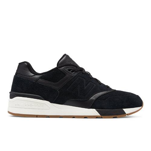 New Balance Suede 597 Men's Running Classics Shoes - Black/off White (ml597skg)