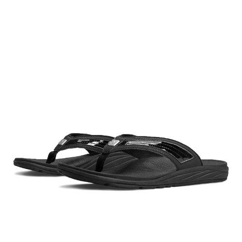 New Balance Revitalign Flourish Thong Women's Flip Flops Shoes - Black (w6046bk)