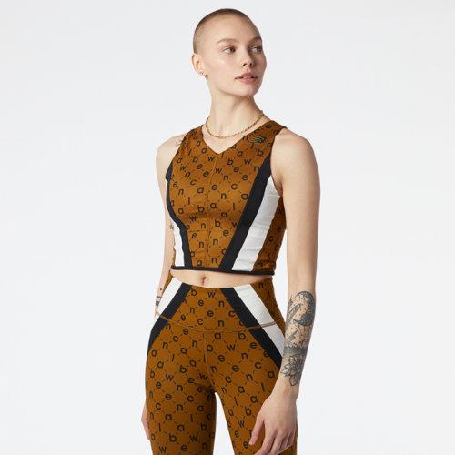 New Balance Womens Transform Nbsleek Printed Crop Top