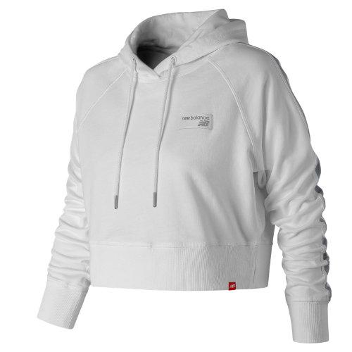 New Balance 91587 Women's Nb Athletics Cropped Hoodie - White (wt91587wt)