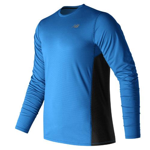 New Balance 53060 Men's Accelerate Long Sleeve - Blue/black (mt53060elb)